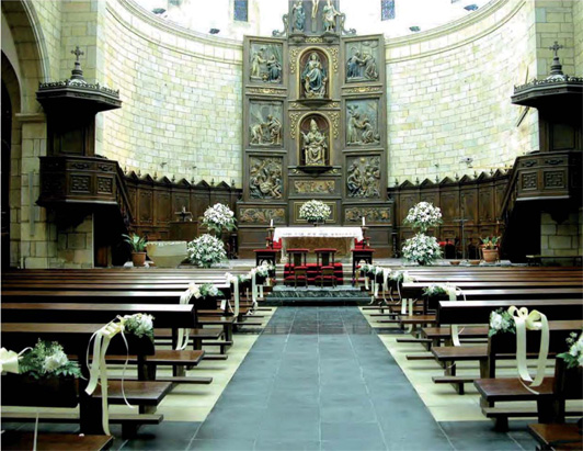 Decoracin floral para boda en la Iglesia de San Pedro de Deusto