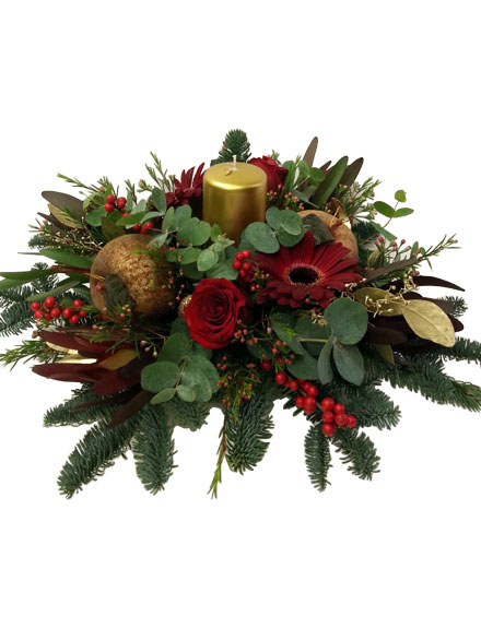 Centro de flores Navidad