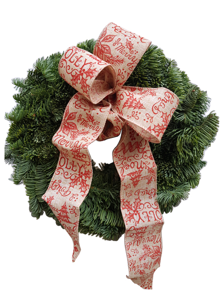 Corona navidad natural lazo