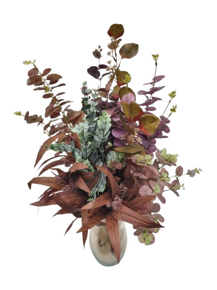 Ramo artificial verdes y rojo